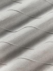 Kussenhoes Malia in grijs met structuurpatroon, 51% linnen, 49% katoen, Lichtgrijs, B 45 x L 45 cm
