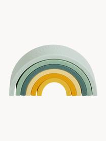 Stohovací hračka Rainbow, Silikon, Odstíny zelené a žluté, Š 15 cm, V 7 cm