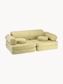 Ręcznie wykonana sofa dziecięca Teddy Sugar, Tapicerka: Teddy (100% poliester), Jasnozielony Teddy, S 132 x G 79 cm