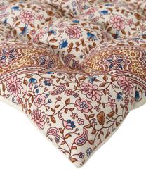 Coussin de chaise en coton vieux rose à motif paisley Lilou, Rose, larg. 40 x long. 40 cm