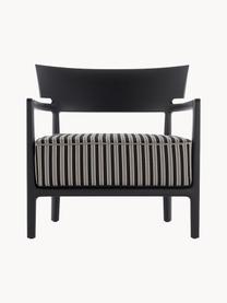 Sillón para exterior Cara, Tapizado: tejido Alta resistencia a, Estructura: policarbonato pintado, Tejido greige, negro, An 68 x F 67 cm