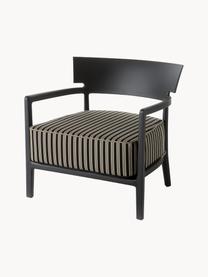 Sillón para exterior Cara, Tapizado: tejido Alta resistencia a, Estructura: policarbonato pintado, Tejido greige, negro, An 68 x F 67 cm