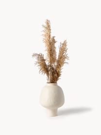 Handgefertigte Design-Vase Saki aus Keramik, H 32 cm, Keramik, Hellbeige, Ø 25 x H 32 cm