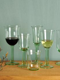 Ručně foukané sklenice na sekt Corsica, 6 ks, Sklo, Světle zelená, transparentní, Ø 7 cm, V 24 cm, 220 ml