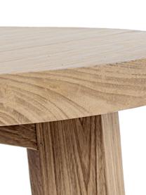 Tavolino da giardino in legno di teak Bolivar, Legno di teak laccato trasparente, Marrone, Ø 50 x Alt. 45 cm
