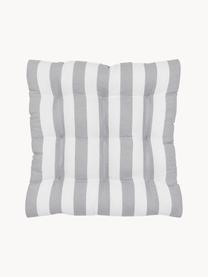 Coussin de chaise 40x40 rayures grises Timon, Gris clair, blanc, larg. 40 x long. 40 cm