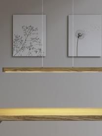 Lámpara de techo LED de pino Forestier, Pantalla: madera de pino con certif, Anclaje: metal recubierto, Cable: plástico, Madera de pino, negro, An 90 x Al 7 cm