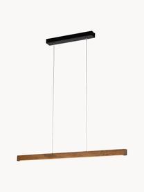 Suspension LED en bois de pin Forestier, Bois de pin, noir, larg. 90 x haut. 7 cm