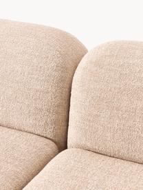 Modulares Sofa Wolke (3-Sitzer) aus Bouclé, Bezug: Bouclé (96 % Polyester, 4, Füße: Kunststoff Dieses Produkt, Bouclé Peach, B 256 x T 118 cm