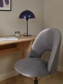 Chaise de bureau en velours Rachel, hauteur ajustable, Velours gris clair, larg. 65 x prof. 66 cm