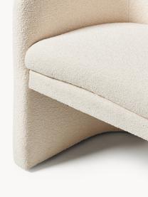 Fauteuil en bouclette Mairo, Bouclette beige clair, larg. 63 x prof. 63 cm