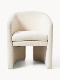 Fauteuil en bouclette Mairo, Bouclette beige clair, larg. 63 x prof. 63 cm