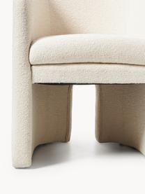 Fauteuil en bouclette Mairo, Bouclette beige clair, larg. 63 x prof. 63 cm