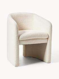 Fauteuil en bouclette Mairo, Bouclette beige clair, larg. 63 x prof. 63 cm