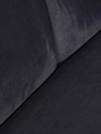Zamatová pohovka na spanie Hayley (3-miestna), Zamatová sivá, čierna, Š 200 x H 89 cm