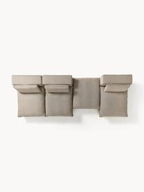 Modulares XL-Ecksofa Felix mit Hocker, Bezug: 100 % Polyester Der strap, Gestell: Massives Kiefern- und Fic, Webstoff Greige, B 300 x T 250 cm