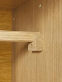 Kledingkast Cassy, 3 deuren, Poten: massief eikenhout, Licht hout, B 148  x H 195 cm