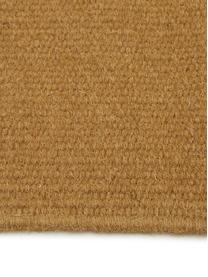 Alfombra kilim artesanal de lana con flecos Rainbow, Flecos: 100% algodón Las alfombra, Ocre, An 200 x L 300 cm (Tamaño L)