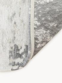 Vlak geweven katoenen vloerkleed Louisa in zilverkleur/lichtgrijs, Bovenzijde: 85% katoen, 15% polyester, Onderzijde: latex, Grijstinten, B 80 x L 150 cm (maat XS)
