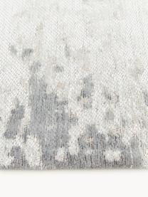 Tapis gris argent coton tissé à plat Louisa, Tons gris, larg. 80 x long. 150 cm (taille XS)