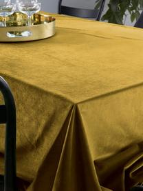 Nappe en velours Simone, Jaune moutarde