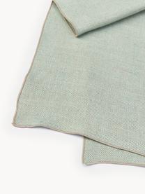 Servilletas de lino Audra, 6 uds., 100% lino, Verde salvia, beige, An 46 x L 46 cm