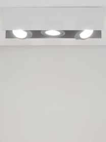 Faretti da soffitto a LED Vidago, Struttura: acciaio verniciato, Paralume: alluminio rivestito, Bianco, nero, Larg. 47 x Alt. 11 cm