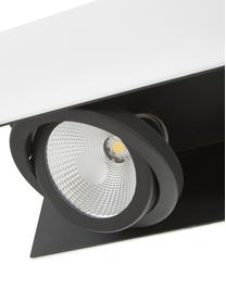 Riel LED Vidago, Cuerpo: acero pintado, Pantalla: aluminio recubierto, Blanco, negro, An 47 x Al 11 cm