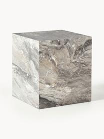 Beistelltisch Lesley in Marmor-Optik, Mitteldichte Holzfaserplatte (MDF), mit Melaminfolie überzogen, Marmor-Optik Grau, glänzend, B 45 x H 50 cm