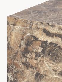 Beistelltisch Lesley in Marmor-Optik, Mitteldichte Holzfaserplatte (MDF), mit Melaminfolie überzogen, Marmor-Optik Grau, glänzend, B 45 x H 50 cm