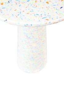 Table d'appoint de jardin ronde plastique recyclé Victoria, Terrazzo, plastique recyclé, polyrésine, Blanc, multicolore, Ø 30 x haut. 56 cm