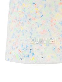 Runder Garten-Beistelltisch Victoria mit recyceltem Kunststoff, Terrazzo, recycelter Kunststoff, Polyresin, Weiss, Mehrfarbig, Ø 30 x H 56 cm