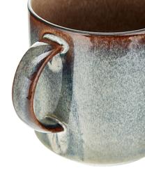 Tasse artisanale ambrée Quintana, 2 pièces, Ambré, brun, tons bleus