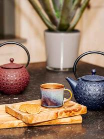 Tasse artisanale ambrée Quintana, 2 pièces, Ambré, brun, tons bleus