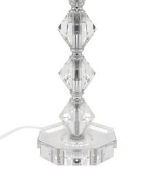 Grande lampe à poser en verre de cristal Diamond, Blanc, transparent, Ø 25 x haut. 53 cm