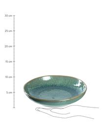 Assiette creuse verte dégradé Matera, 6 pièces, Céramique, Vert, Ø 21 x haut. 4 cm