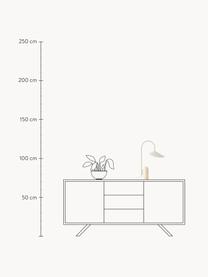 Grosse Tischlampe Arum mit Marmorfuss, verstellbar, Lampenschirm: Aluminium, pulverbeschich, Gestell: Eisen, pulverbeschichtet, Off White, Hellbeige marmoriert, B 34 x H 50 cm