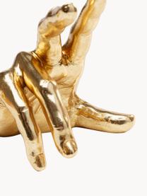 Buchstützen Holding Fingers, 2-tlg., Polyresin, foliert, Goldfarben, B 16 x H 21 cm