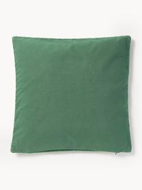 Copricuscino invernale con scritta Janara, 100% cotone, Verde, bianco, Larg. 45 x Lung. 45 cm