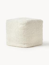 Puf z bawełny Indi, Tapicerka: 100% bawełna, Złamana biel, S 45 x W 45 cm