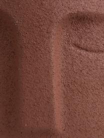Portavaso viso di design in cemento color terracotta Face, Ceramica, Marrone, Ø 12,5 x Alt. 14 cm