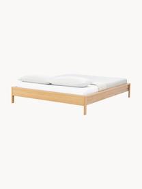 Cama de madera Tammy, Madera chapada en roble, Madera de roble, An 180 x L 200 cm