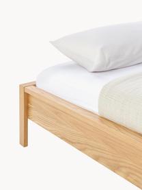 Cama de madera Tammy, Madera chapada en roble, Madera de roble, An 180 x L 200 cm