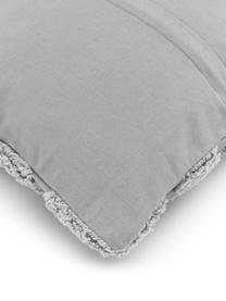 Housse de coussin 50x50 gris tufté Kara, Gris