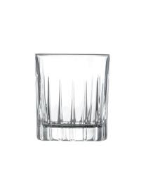 Vasos de chupito con relieve Timeless, 6 uds., Cristal Luxion, Transparente, Ø 5 x Al 6 cm, 78 ml