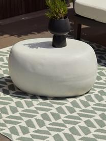 Ronde tuin salontafel Pebble, Vezelcement, Wit, betonlook, Ø 50 x H 35 cm