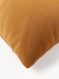 Coussin canapé en velours Lena, Velours ocre, larg. 50 x long. 50 cm