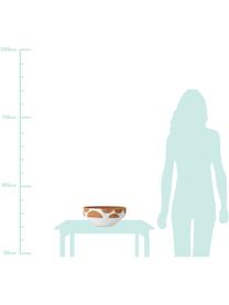 Ručně vyrobená dekorativní mísa Hakan, Terakota, Bílá, hnědá, Ø 32 cm