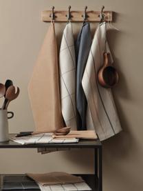 Strofinaccio a quadri Kitchen, 50% cotone, 50% lino, Beige, Larg. 50 x Lung. 70 cm