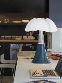 Grote dimbare LED tafellamp Pipistrello, in hoogte verstelbaar, Petrol, mat, Ø 40 x H 50-62 cm